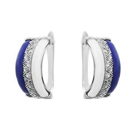 Серьги, вставка: керамика, куб.цирконий, арт.:0220911390ac, SilverWings, рис. 1