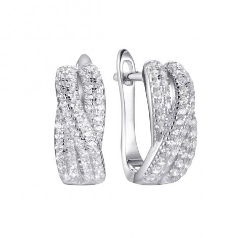Серьги, вставка: куб.цирконий, арт.:0220911448a, SilverWings, рис. 1