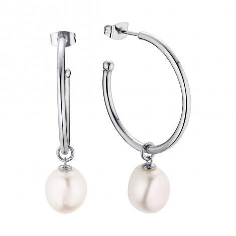 Серьги, вставка: жемчуг "барокко" (культ.), арт.:0220911527a, SilverWings, рис. 1