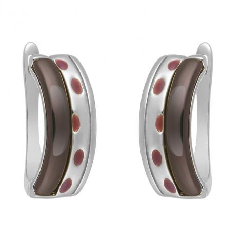 Серьги, вставка: керамика, эмаль, арт.:0220911791p, SilverWings, рис. 1