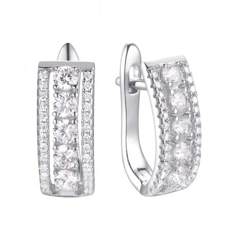 Серьги, вставка: куб.цирконий, арт.:0220911792a, SilverWings, рис. 1