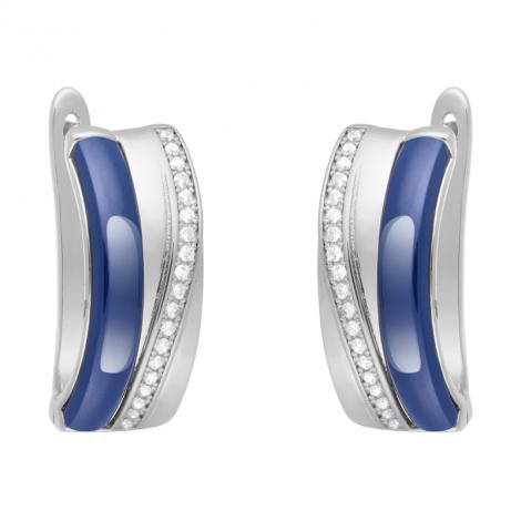 Серьги, вставка: керамика, куб.цирконий, арт.:0220911798c, SilverWings, рис. 1