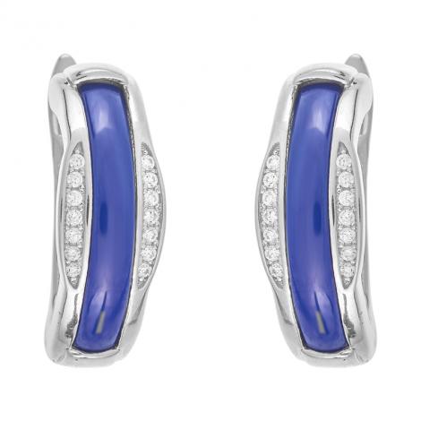 Серьги, вставка: керамика, куб.цирконий, арт.:0220911814ccf, SilverWings, рис. 1