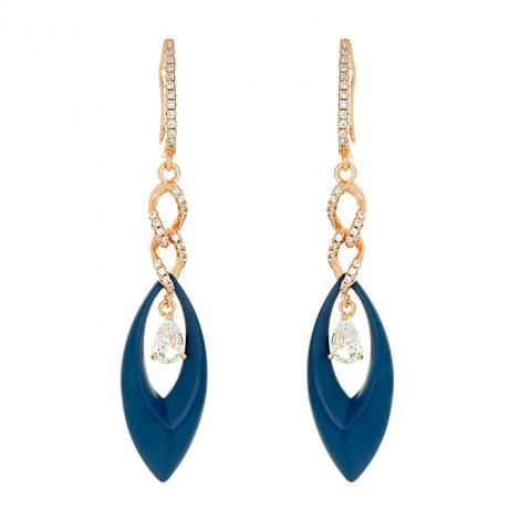 Серьги, вставка: керамика матовая, куб.цирконий, арт.:0220911985pgp-c-m, SilverWings, рис. 1