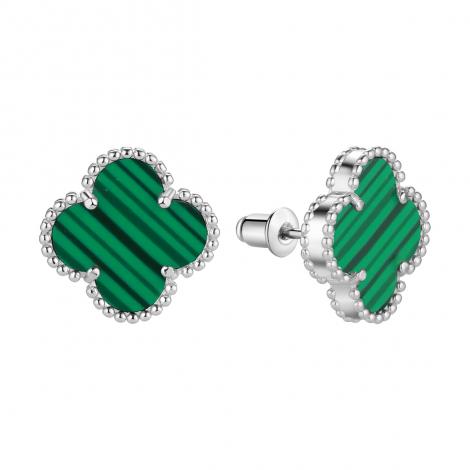 Серьги, вставка: малахит и., арт.:0220912090e, SilverWings, рис. 1