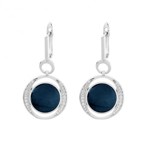 Серьги, вставка: керамика, куб.цирконий, арт.:0220912107c, SilverWings, рис. 1