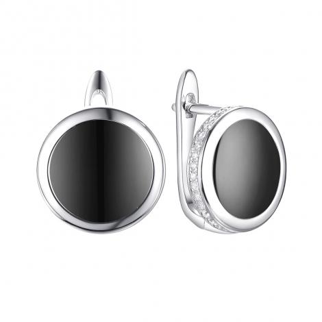 Серьги, вставка: керамика, куб.цирконий, арт.:0220912281ab, SilverWings, рис. 1