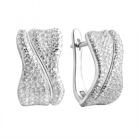 Серьги, вставка: куб.цирконий, арт.:0220912324a, SilverWings, рис. 1