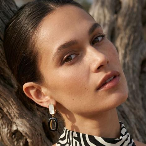 Серьги, вставка: керамика, перламутр, арт.:0220912799gp-b, SilverWings, рис. 2