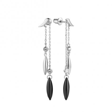 Серьги, вставка: керамика, куб.цирконий, арт.:0220912934ab, SilverWings, рис. 1