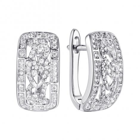 Серьги, вставка: куб.цирконий, арт.:0220913043a, SilverWings, рис. 1