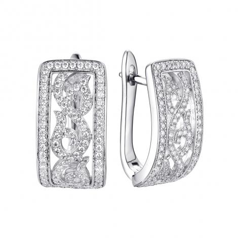 Серьги, вставка: куб.цирконий, арт.:0220913044a, SilverWings, рис. 1