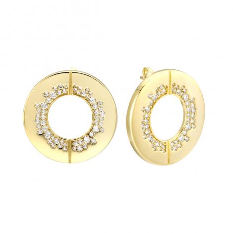 Серьги, вставка: куб.цирконий, арт.:0220913090gp, SilverWings, рис. 1