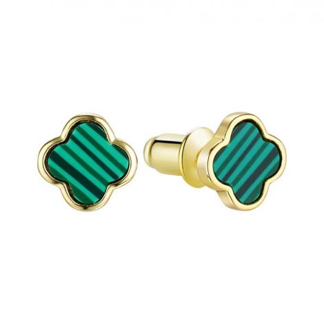 Серьги, вставка: малахит, арт.:0220913266gp, SilverWings, рис. 1
