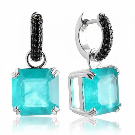 Серьги, вставка: нанокристалл, ситалл, арт.:0220915438cb13, SilverWings, рис. 1