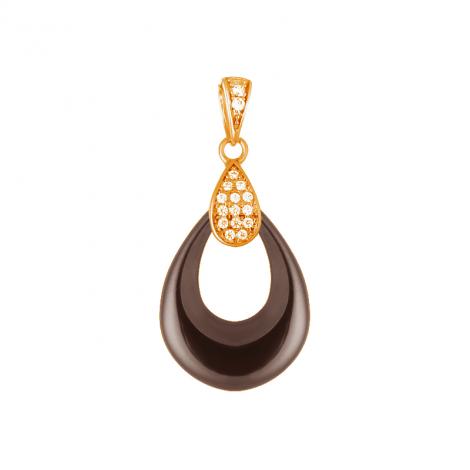 Подвеска, вставка: керамика, куб.цирконий, арт.:0320911081pgp-p, SilverWings, рис. 1