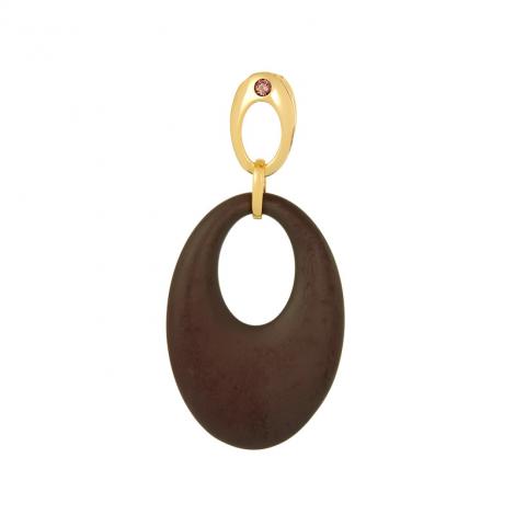 Подвеска, вставка: керамика матовая, куб.цирконий, арт.:0320912142gp-p-m, SilverWings, рис. 1