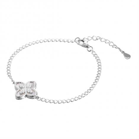 Браслет, вставка: перламутр, куб.цирконий, арт.:0420914005a, SilverWings, рис. 1