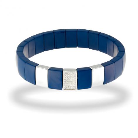 Браслет, вставка: керамика матовая, куб.цирконий, арт.:0420924633ac-m, SilverWings, рис. 1