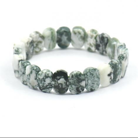 Браслет, вставка: моховой агат, арт.:042121196mix, SilverWings, рис. 1