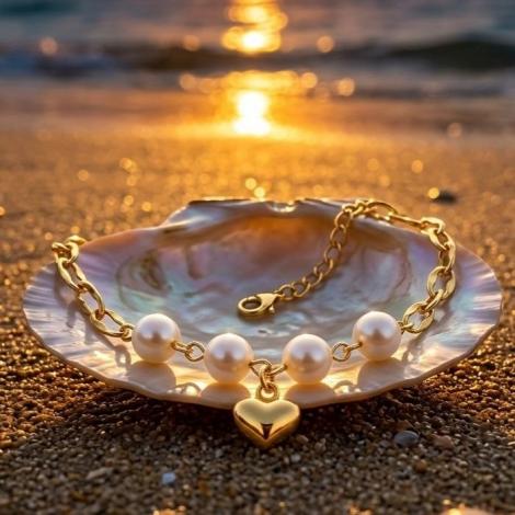 Браслет, вставка: жемчуг (культ.), арт.:042231239gp, SilverWings, рис. 3