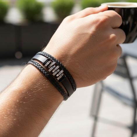 Браслет, вставка: экокожа, арт.:042251520b, SilverWings, рис. 2