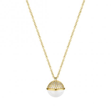 Колье, вставка: керамика, куб.цирконий, арт.:0520913124gp-a, SilverWings, рис. 1