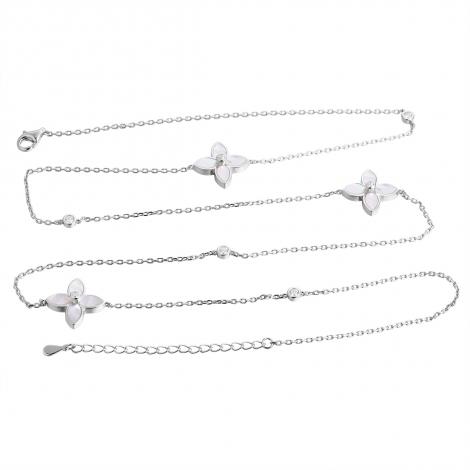 Колье, вставка: перламутр, куб.цирконий, арт.:0520915247a, SilverWings, рис. 1