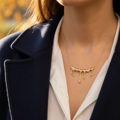 Колье, вставка: куб.цирконий, арт.:0520916726gp, SilverWings, рис. 2