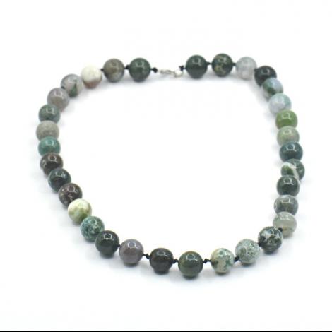 Бусы, вставка: моховой агат, арт.:052121199mix, SilverWings, рис. 1