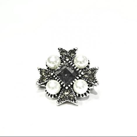 Брошь, вставка: куб.цирконий, майорика, арт.:082251512ab, SilverWings, рис. 1