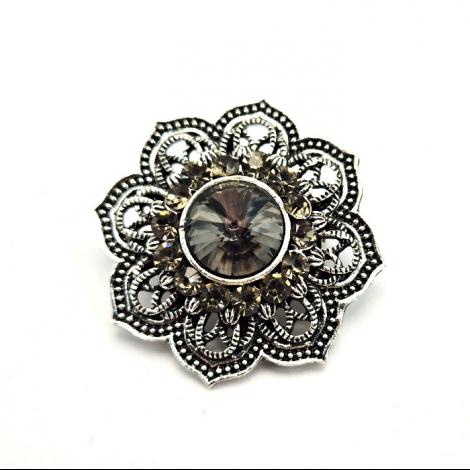 Брошь, вставка: куб.цирконий, арт.:082251513t, SilverWings, рис. 1