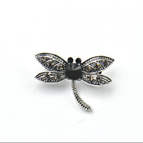 Брошь, вставка: куб.цирконий, кристалл "swarovski", арт.:082291187b, SilverWings, рис. 1