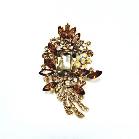 Брошь, вставка: куб.цирконий, арт.:082411112gp, SilverWings, рис. 1