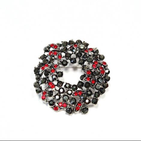 Брошь, вставка: куб.цирконий, кристалл "swarovski", арт.:082411145mix, SilverWings, рис. 1