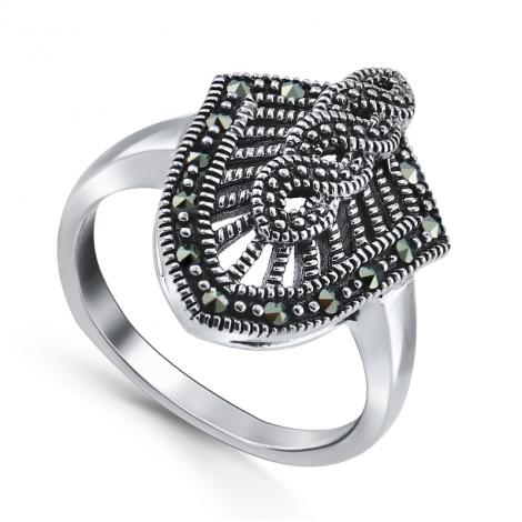 Серебряное кольцо, вставка: марказит, арт.:210020-300-39, SilverWings, рис. 1