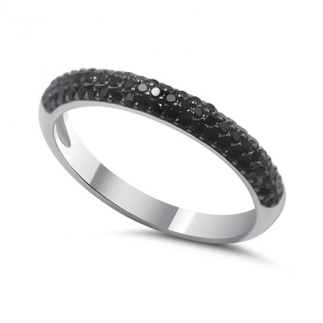 Серебряное кольцо, вставка: куб.цирконий, арт.:2111321499brp-b, SilverWings, рис. 1