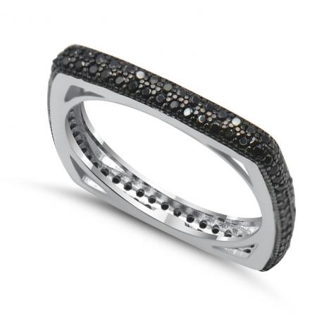 Серебряное кольцо, вставка: куб.цирконий, арт.:2111321748brp-b, SilverWings, рис. 1