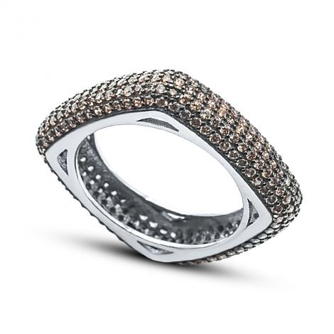 Серебряное кольцо, вставка: куб.цирконий, арт.:2111321748brp-m, SilverWings, рис. 1