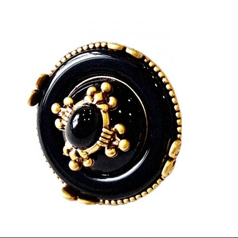 Кольцо, вставка: эмаль, оникс, арт.:21236275134gp-b, SilverWings, рис. 1