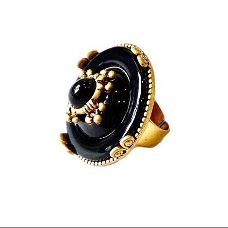 Кольцо, вставка: эмаль, оникс, арт.:21236275134gp-b, SilverWings, рис. 2