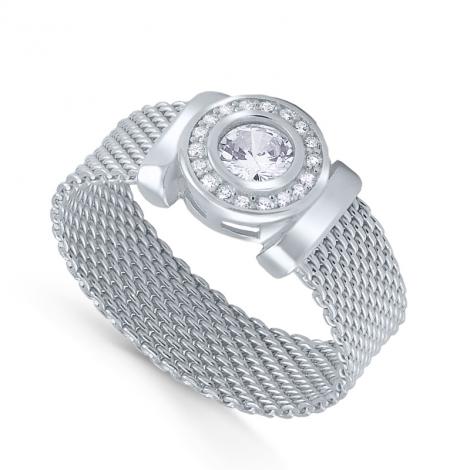 Серебряное кольцо, вставка: куб.цирконий, арт.:21set16718a-113, SilverWings, рис. 1