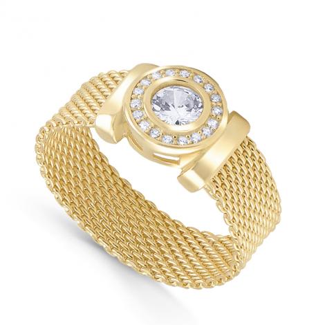 Кольцо, вставка: куб.цирконий, арт.:21set16718gp-113, SilverWings, рис. 1