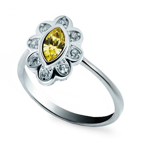 Серебряное кольцо, вставка: кристалл "swarovski", куб.цирконий, арт.:21set9508u-113, SilverWings, рис. 1