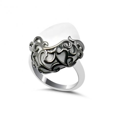 Серебряное кольцо, вставка: оникс, арт.:21sr000737c-1-96-131, SilverWings, рис. 1
