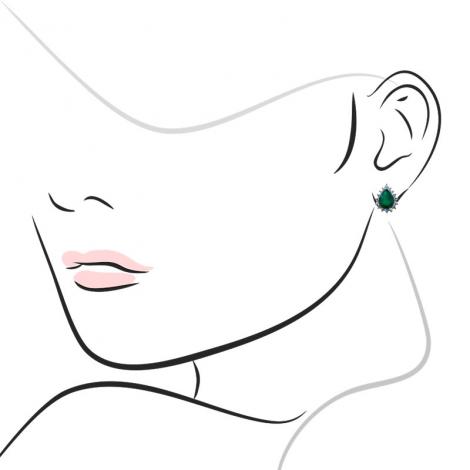 Серьги, вставка: агат, куб.цирконий, арт.:220004-19-257, SilverWings, рис. 2