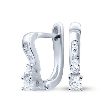 Серьги, вставка: куб.цирконий, арт.:2211324292a, SilverWings, рис. 1