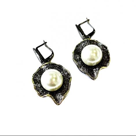 Серьги, вставка: майорика, арт.:22238923066brp-a, SilverWings, рис. 1