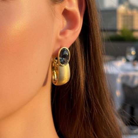 Серьги, вставка: кошачий глаз синт., арт.:22238924005gp-t, SilverWings, рис. 3