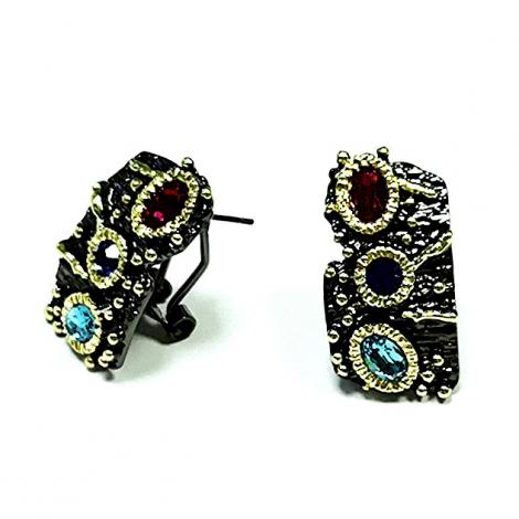 Серьги, вставка: куб.цирконий, арт.:22238925234brp-mix, SilverWings, рис. 1